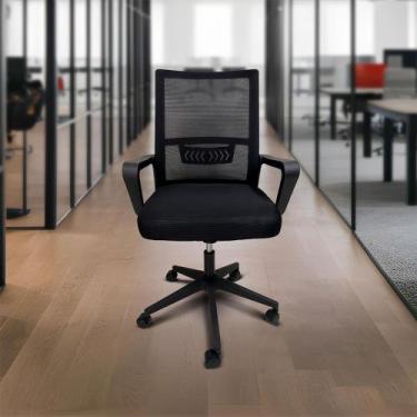 Imagem de Cadeira de Escritório com Rodinhas HY-690 com Elevador á Gás GL, Preto