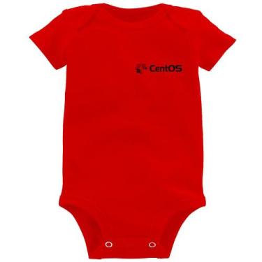 Imagem de Body Bebê CentOS Linux - Foca na Moda, Vermelho, GG