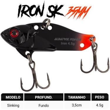 Imagem de Isca Artificial Albatroz Ferrinho Iron Vibe 4,5g 35mm Preto com Vermel