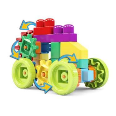 Imagem de Carrinho Infantil Imagiblocos da Dismat, 30 Peças - Brinquedo Educativo da Linha Blocolândia, Estimula Coordenação Motora e Raciocínio Lógico, Ideal para Crianças a Partir de 18 Meses