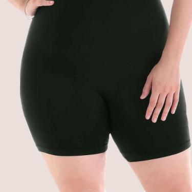 Imagem de Kit 3 Bermuda Plus Size Segunda Pele Cintura Alta Zee Rucci, Preto, G2