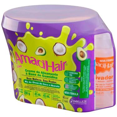 Imagem de Alisante em Creme AmaciHair Liso 200g Embalagem com 6 Unidades
