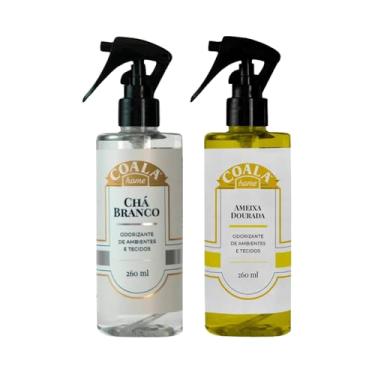 Imagem de Kit de Odorizantes de Ambientes e Tecidos - Chá Branco + Ameixa Dourada | 2 Frascos de 260ml