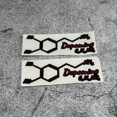 Imagem de Decalques de estilo de carro para adesivo de adrenalina dopamina, capacete, carro, caminhão, triângulo, janela, aplique faça você mesmo, 2 peças (A, 100 x 36 mm)