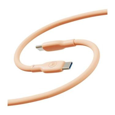 Imagem de Cabo De Dados de Silicone Motorola USB-C Para USB-C 2 Metros, Pessego