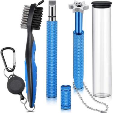 Imagem de Conjunto de afiadores Golf Club Groove Skylety, 3 peças com pincel