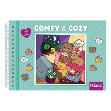 Imagem de Livro De Pintar Colorir Desenhos Comfy And Fluffy Animais - IMPORTWAY,
