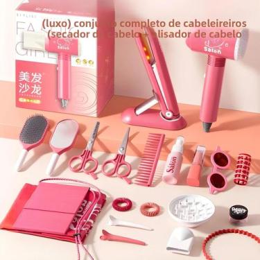 Imagem de Conjunto De Salão De Beleza Infantil Para Meninas, Maquiagem De Cabelo