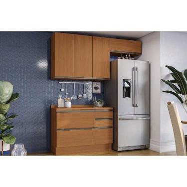 Imagem de Kit Cozinha Modulada 4 Peças Maxxi (2Aéreos+1Balcão+1Complemento) C4P1