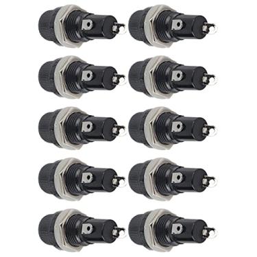 Imagem de 10pcs Painel de Montagem Tampa do Fusível Caixa de Fusível Preto 5 X 20 Mm Equipamento Elétrico Adequado