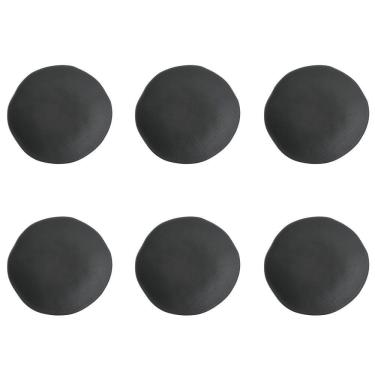 Imagem de Conjunto De Pratos Fundos 06 Peças Orgânico Preto Matte Porto Brasil