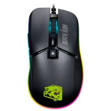 Imagem de Mouse Gamer Elg Death Mgdr Run 7 Botoes Termoplastico Rgb 6400dpi - Preto