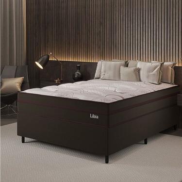 Imagem de Conjunto Colchão Ortopédico E Base Box Casal 68x138x188cm Libia Yescasa Marrom