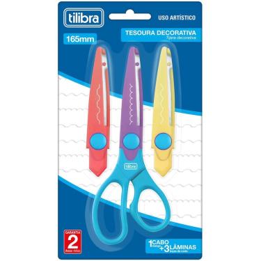 Imagem de Tesoura Decorativa 165mm Tilibra - C- 3 Laminas Substituíveis