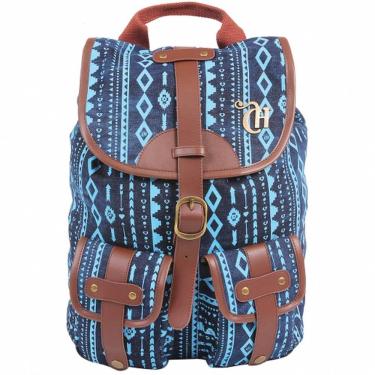Imagem de Mochila De Costas Capricho Com Tampa Etinic Blue - Dermiwil