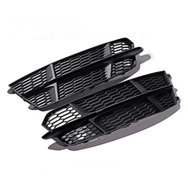 Imagem de Astra Depot Compatível Com Par De Grades Para Faróis Neblina Inferiores Acabamento Em Preto Brilhante Audi A6 C7 S-Line 2015-2018, Oe 4G0807682An 4G0807681An