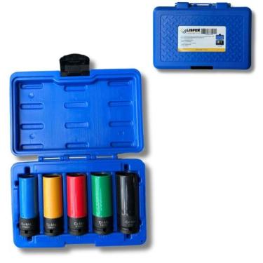 Imagem de Jogo De Soquete De Impacto Para Rodas De Liga 1/2 Polegada 5 Peças - L