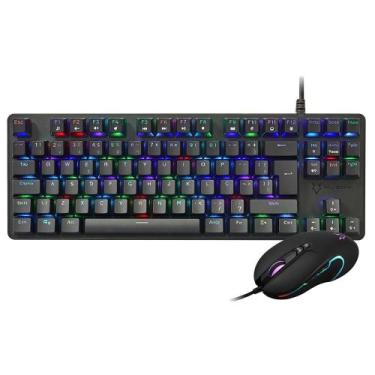 Imagem de Kit Gamer Husky Gaming Snow - Teclado Mecânico RGB, Switch Outemu Blue