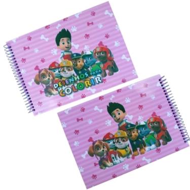 Imagem de Livro de Colorir Patrulha Canina Capa Dura 40 Desenhos Frente e Verso