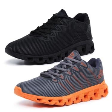 Imagem de 2 Tênis Espotivo Masculino Ajuste Cadarço Macio Resistente (BLACK/CINZA, BR, Adulto, Numérico, 38)