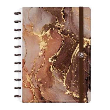 Imagem de Caderno De Disco Iscool Inteligente G Mármore Marrom Imperial