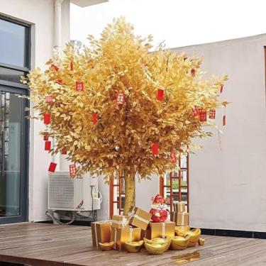 Imagem de Árvore de cerejeira artificial com tronco de casca texturizada – Árvore de flores artificiais de inspiração japonesa com formato gracioso para decoração de interiores ou cenários de eventos (1,8 x 1,2