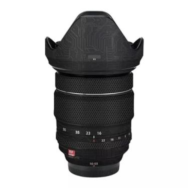 Imagem de XF 16-55 Película Adesiva para Lente de Câmera Fujifilm XF 16-55 mm F2.8 Revestimento Protetor Vinil Decalque Skin (Circuit Black)