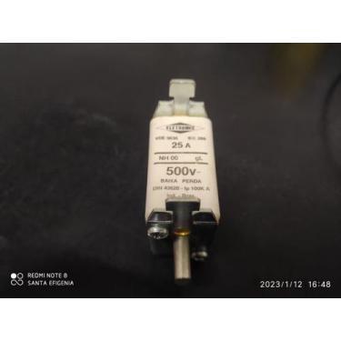 Imagem de 4x Fusivel Nh00 25amp 500v 100k Baixa Perda Eletromec