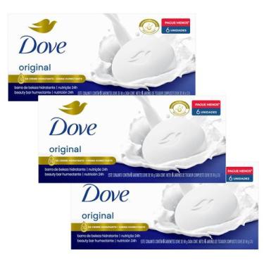Imagem de kit 3 Packs Sabonete Dove Original 6 unidades