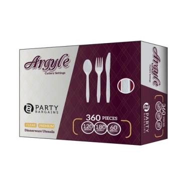 Imagem de Conjunto de talheres de plástico Party Bargains 360 unidades: 180 garf