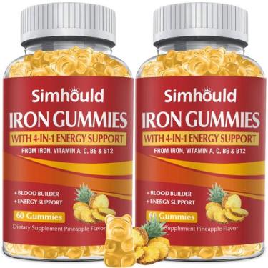 Imagem de Suplemento de ferro Gummies Simhould 80mg, 2 pacotes, 120 unidades
