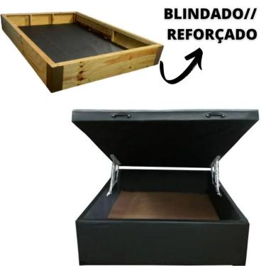 Imagem de Cama Box Baú Casal Blindada/Reforçada - 48cm de altura total