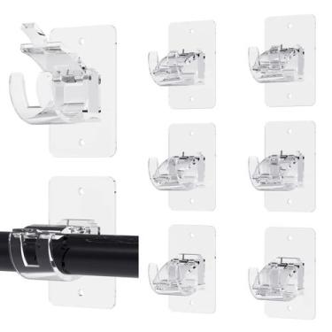 Imagem de Suportes de haste de cortina Wabboreq autoadesivos 8PCS transparentes