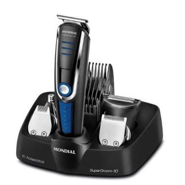 Imagem de Aparador De Pelos Mondial Super Groom 10 BG-03 Preto/azul Bivolt