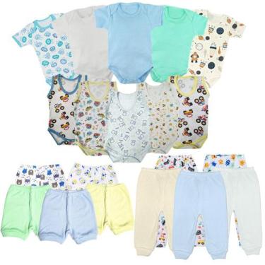 Imagem de Kit Roupinhas de Bebê 20 Pçs Body Mijão Short Enxoval Verão - Koala Ba