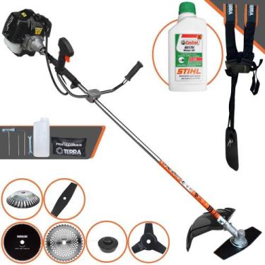 Imagem de Roçadeira Podador de Grama À Gasolina Terra GRH520 52cc 6.500rpm Compl