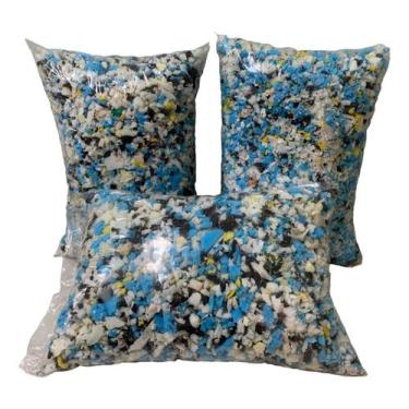 Imagem de Flocos de Espuma 10 kg,Confortável,Macia,Flexível e Reciclada para Enc