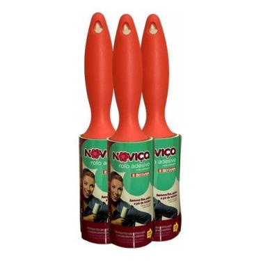 Imagem de Kit C/3 Rolo Adesivo Noviça Tira Pelo Fio Roupas Bettanin - Superpro, 