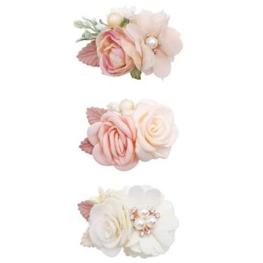 Imagem de Conjunto de clipes de cabelo de flores OOSAKU Floral, 3 peças para men