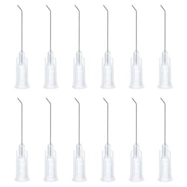 Imagem de Agulha de dosagem cônica de ponta cega 18G, 50 peças de ponta de alfinete cônica de plástico agulha de enchimento de dispensador de líquido para recarga de tintas líquidas, adesivos, cola, verde