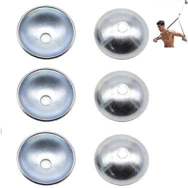 Imagem de Cbhoktyue 6 peças de acessórios de corda de cabo para acessórios de máquina de cabo, cabos de 5 mm equipamentos de fitness, junta de porta de corda de arame para academia em casa (rolha de tigela)