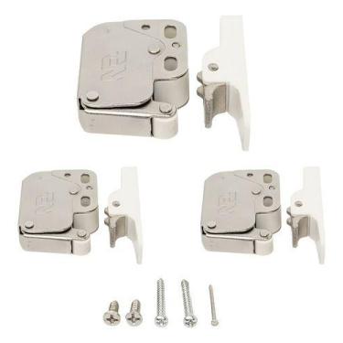 Imagem de Kit 3 Fecho Toque E Abra Push Open Articulado Móveis Fgvtn - Niquelado