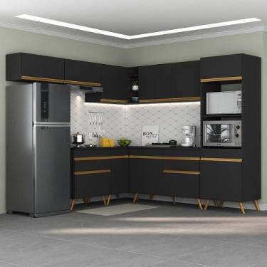 Imagem de Cozinha Completa De Canto Veneza Gb Mp2070 Preta - MULTIMOVEIS