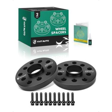 Imagem de YHTAUTO Espaçadores de roda centralizados de cubo de 5 x 100/5 x 112 mm 20 mm compatíveis com Audi, modelos Volkswagen, TT, Beetle, Golf, Jetta, Passat, espaçadores de pneu de roda M14 x 1,5 pinos