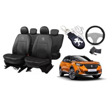 Imagem de Capa de couro + Tapete 5 peças + Capa de volante para Peugeot 2008 21-24