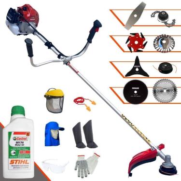 Imagem de Roçadeira Robusta Bcj521l + 6 Facas + Epi + Óleo Stihl 2t