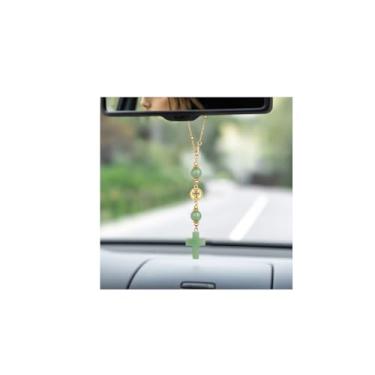 Imagem de Pingente de carro pendurado em cristal cruzado, lindas pedras curativas, decoração de carro para espelho retrovisor, boêmio, feito à mão, acessório de enfeite de apanhador de sol, acessórios de