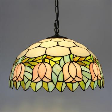 Imagem de Luminária pendente de luxo contemporânea para restaurante, com LED, estilo americano criativo, para sala de estar, quarto, hotel, villa, corredor, café, bar, escada, lustre de vidro colorido