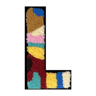 Imagem de 1 peça de patch de letras de chenille de ferro de camuflagem de 15 cm – adesivos do alfabeto para roupas, jaquetas, mochilas, chapéus para decoração personalizada, nome personalizado e artesanato. (G)