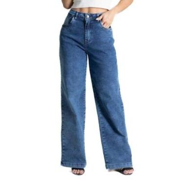 Imagem de Calça Jeans Sawary Wide Leg Petit - 279663 - Azul claro 46-Feminino